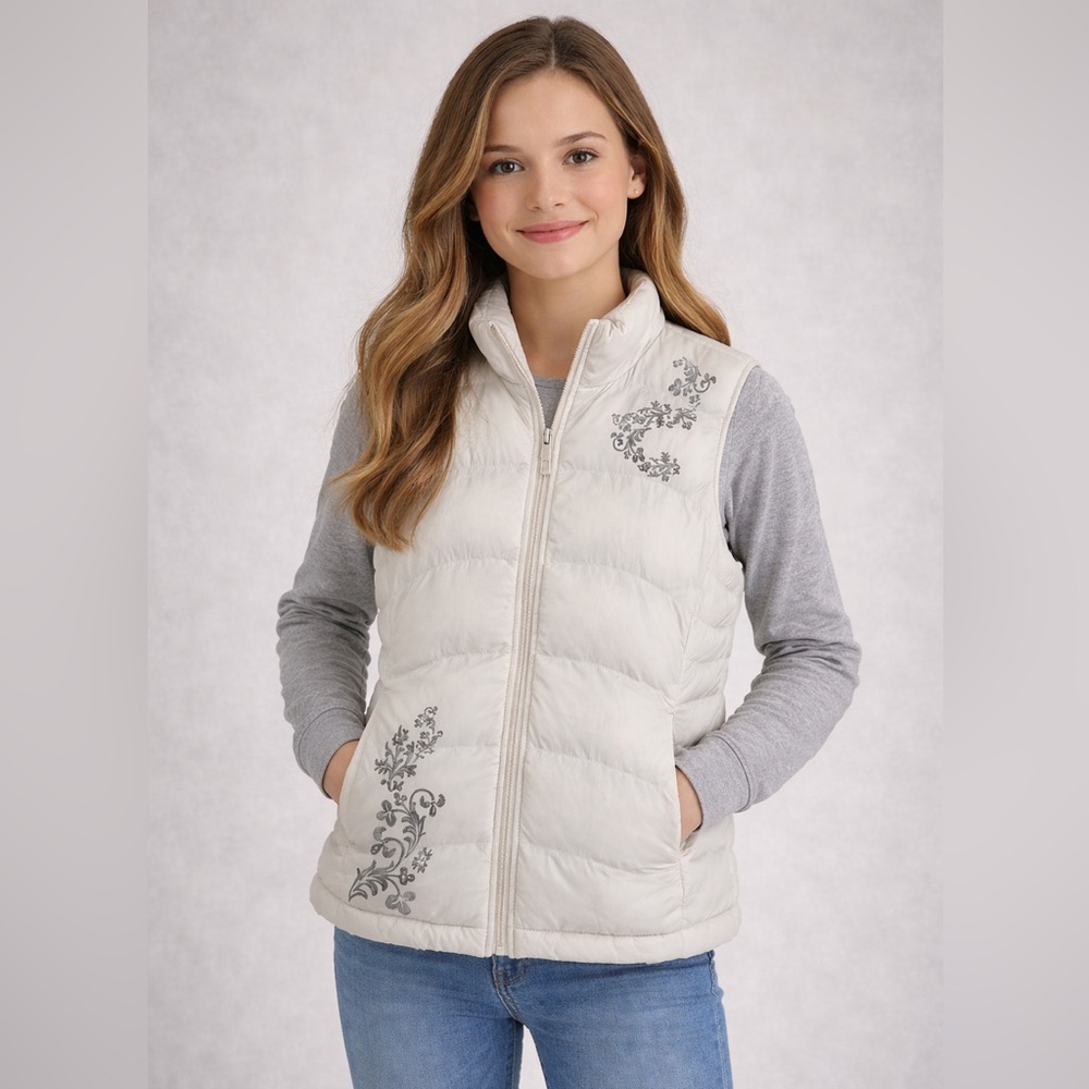 Women's off white Disney Puffer Vest